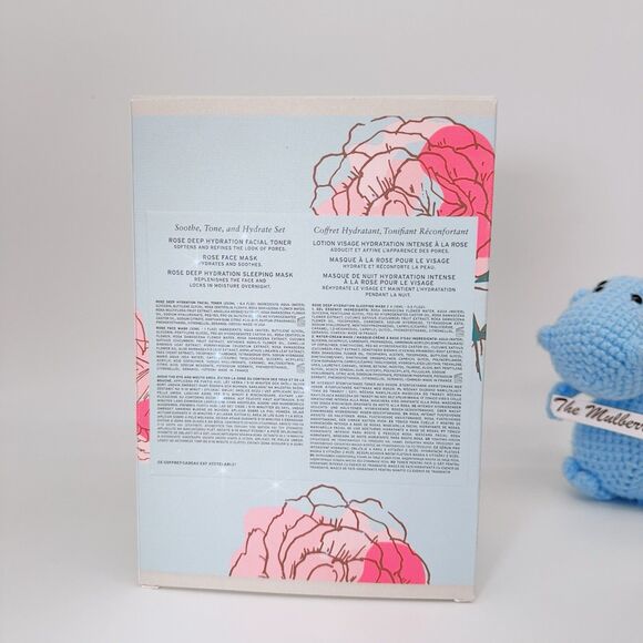 Fresh Rose Dewy Deep Hydration Trio 3 pc Skin Care Toner Mask Gift Set Limited - Picture 4 of 11